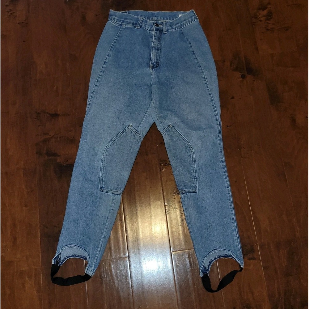 Vintage Miller's Riding Jeans Womens Blue High Rise Equestrian Knee Patch